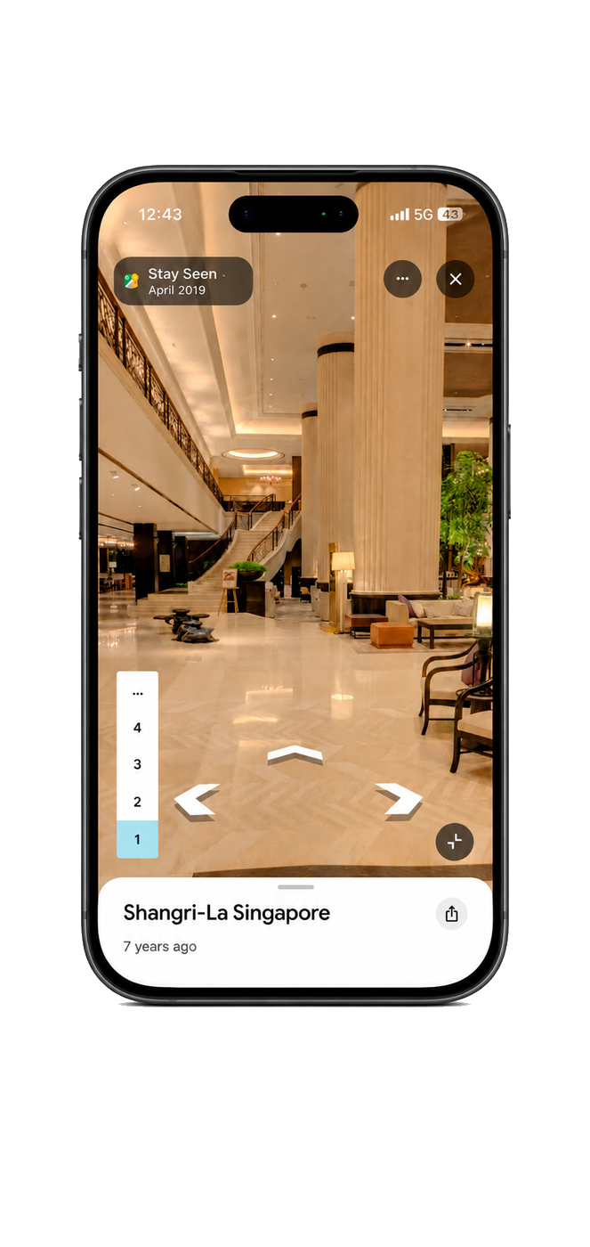 Google Street View on an iPhone