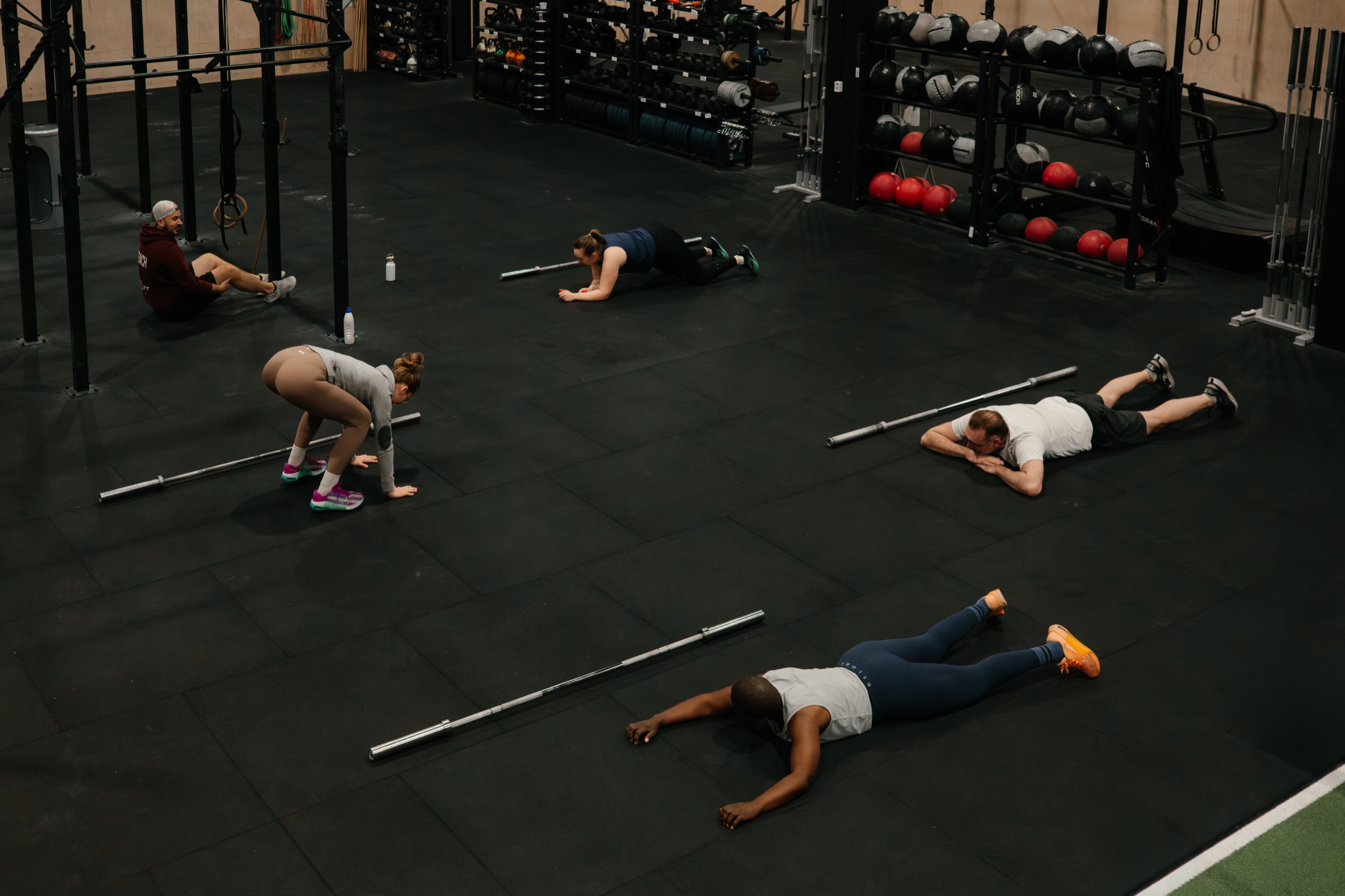 Athletes training inside Crossfit Östersund